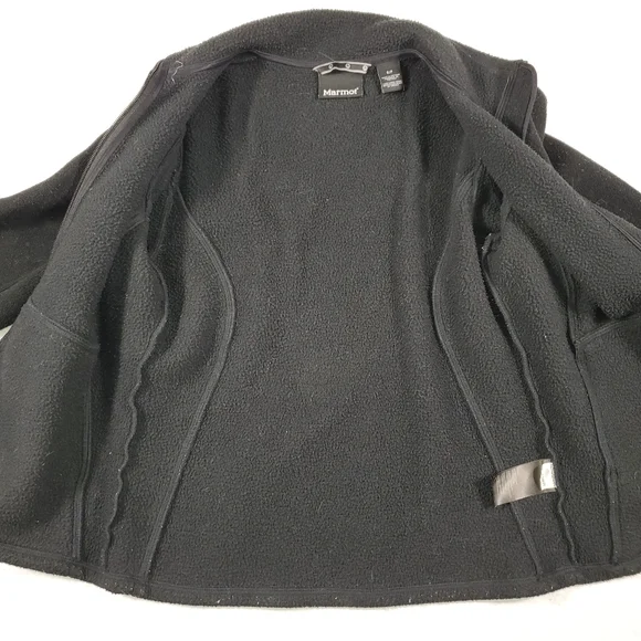 Marmot Black Full Zip Soft Warm Fleece Jacket Womens Size Small Outdoor Winter - Picture 6 of 8
